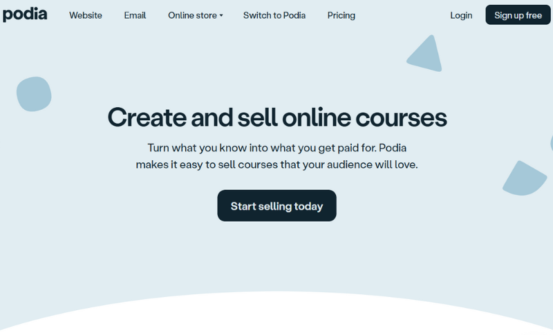 Podia Online Course Selling Platform