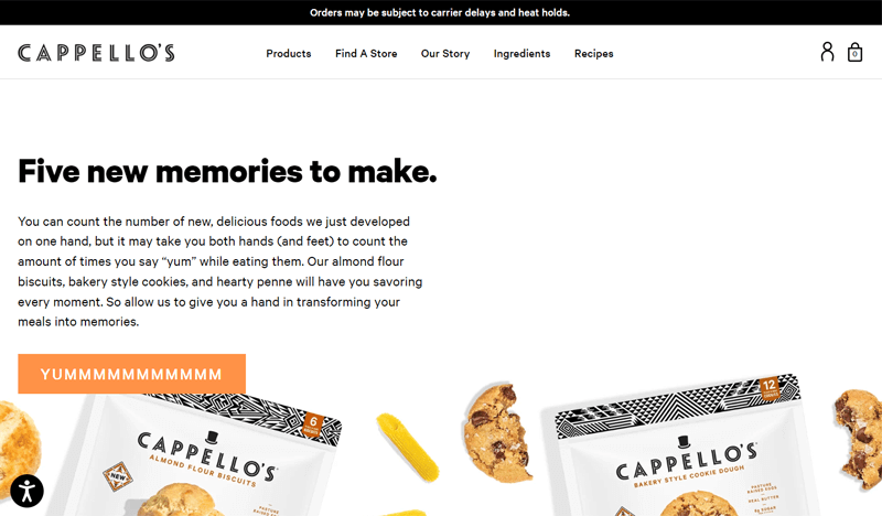 Cappello's Food Website