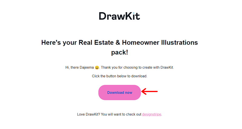 Click Download Now On DrawKit