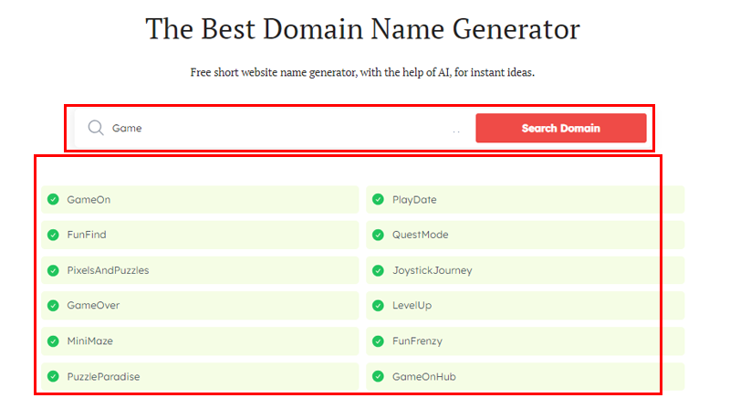 Domain Name Suggestion By Domain Wheel