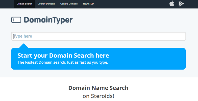 DomainTyper Best Domain Name Generator