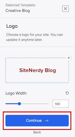 Insert Logo to Start a Blog