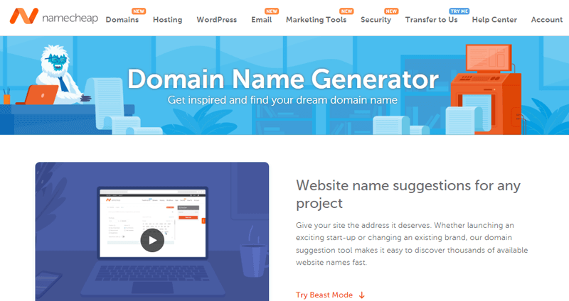 Namecheap Best Domain Name Generator