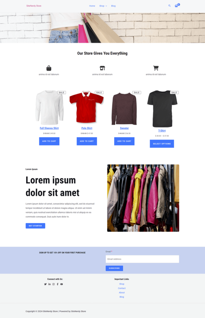 eCommerce Homepage Preview