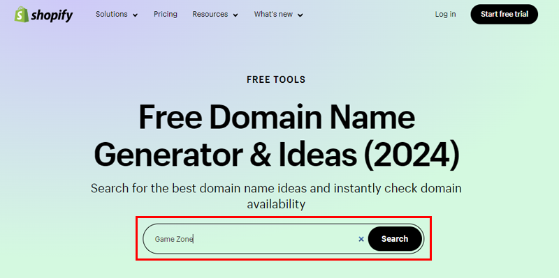 Searching Domain Name With Shopify Domain Name Generator