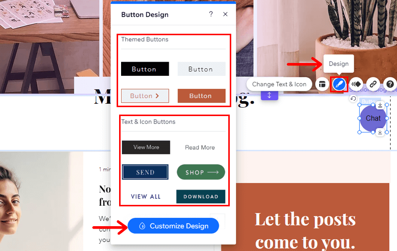 Customize Button Design