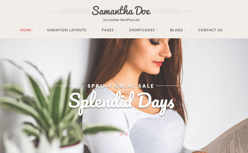 Girly Free Feminine WordPress Theme