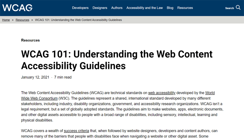 WCAG Guidelines
