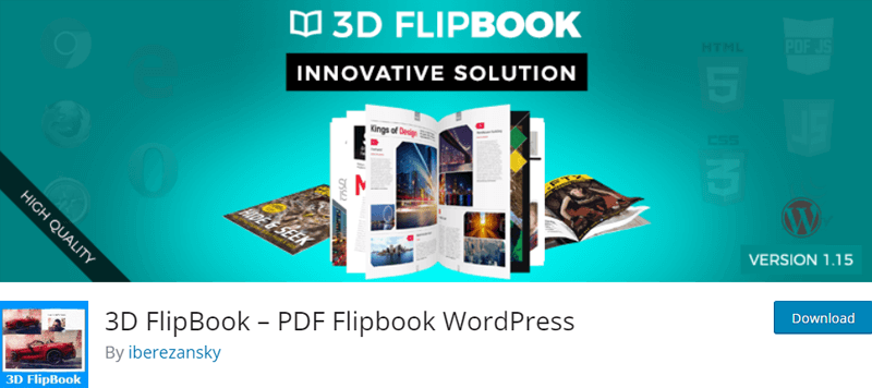 3D FlipBook WordPress Plugin