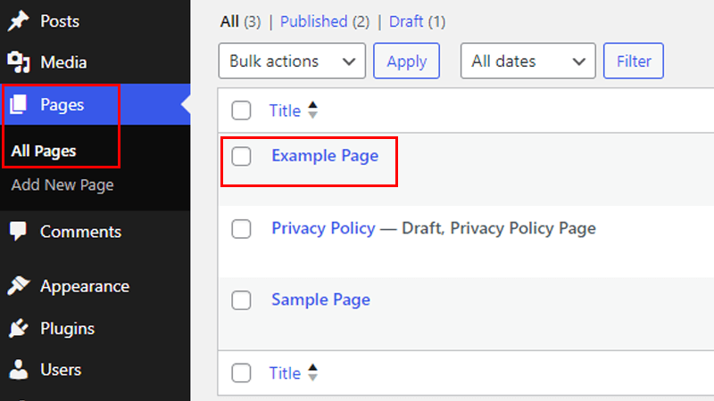 Choose A Page To Copy - How to Copy a Page in WordPress