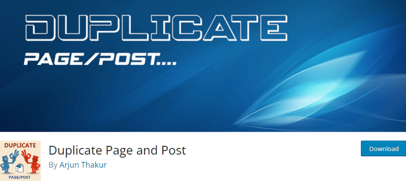 Duplicate Page and Post WordPress Plugin