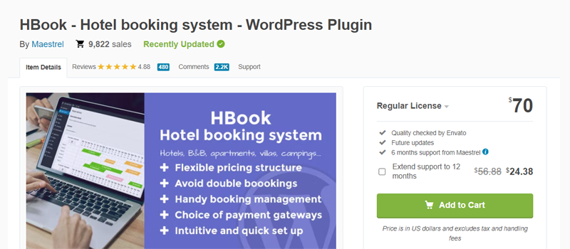HBook WordPress Rental Plugin