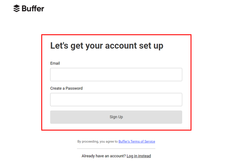 Set Up Your Buffer Account 