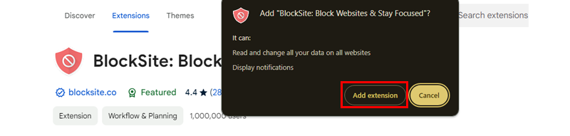 Add BlockSite Extension - How To Block A Website On Chrome