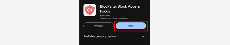 Open The BlockSite App
