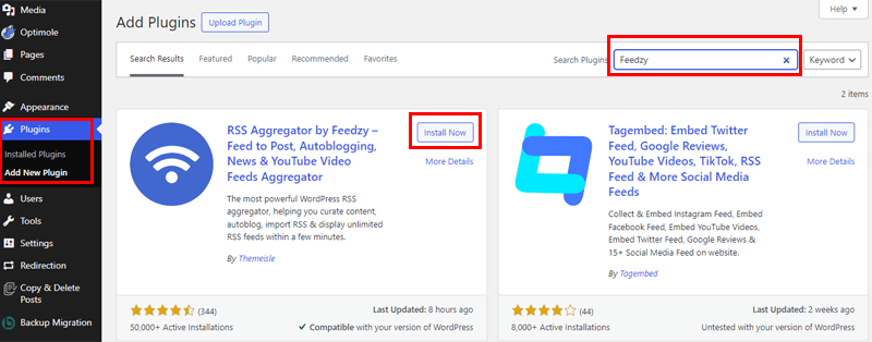 Adding Feedzy Autoblog Plugin