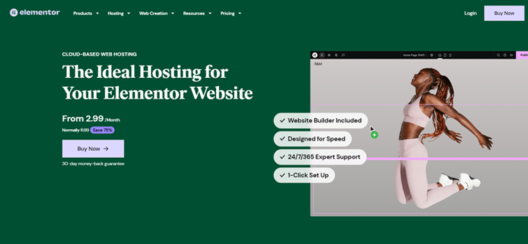 Cloud Hosting in Elementor - Elementor vs Squarespace