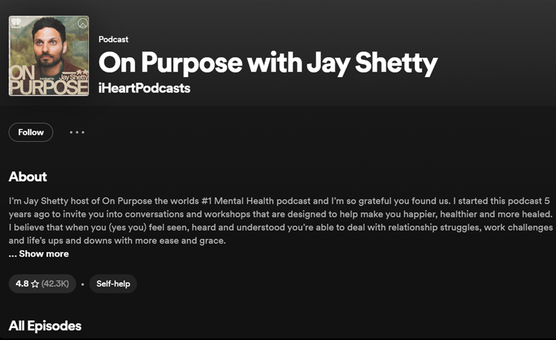 On Purpose With Jay Shetty Podcast 