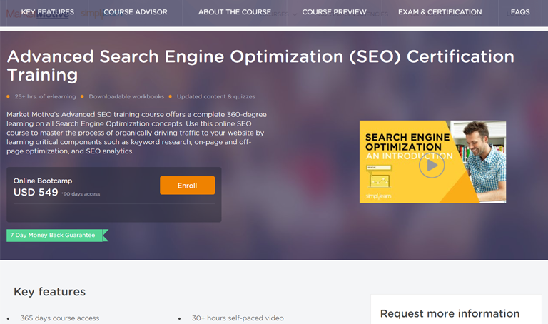 Market Motive Advanced SEO Certification Training Course 