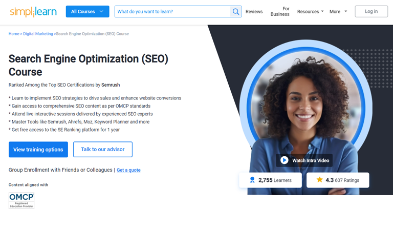 Simplilearn Search Engine Optimization Training Course