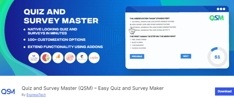 Quiz and Survey Master WordPress Plugin