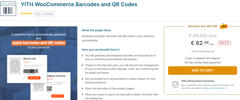 YITH WooCommerce Barcode And QR Codes