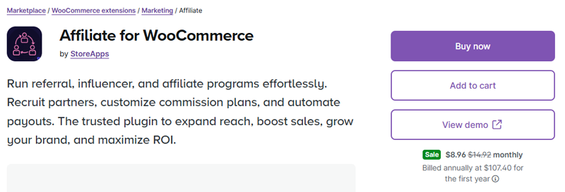 Affiliate For WooCommerce