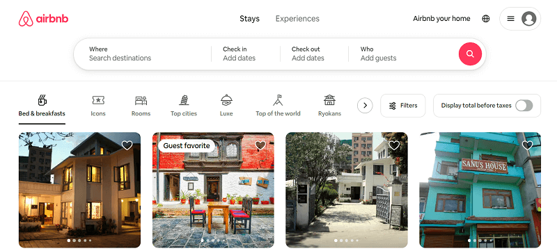 Airbnb Website