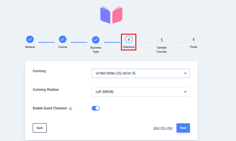 Checkout Page Settings