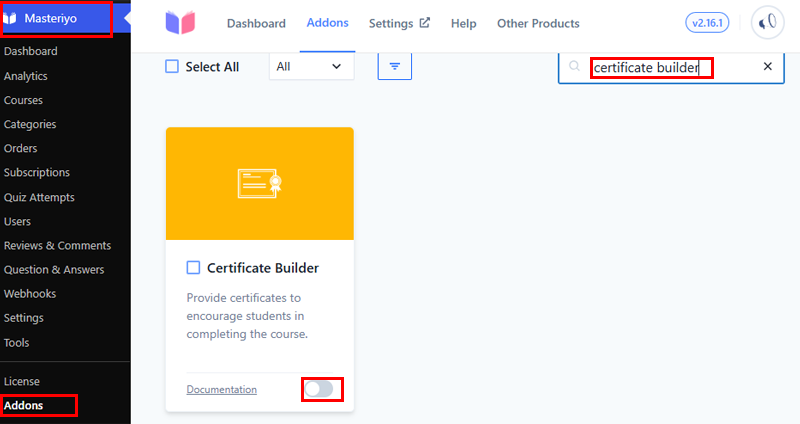 Enable Certificate Builder