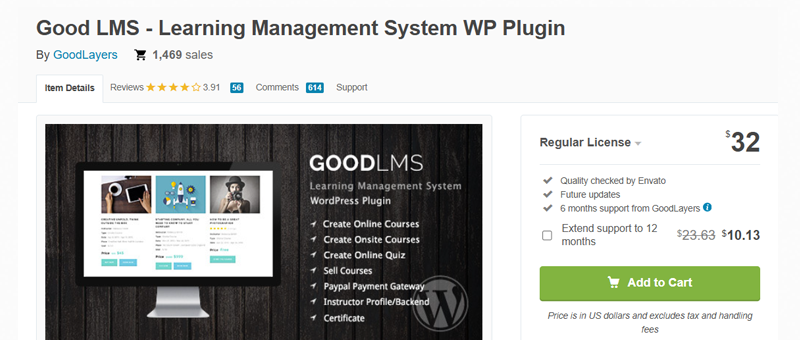 Good LMS WordPress Online Course Plugin