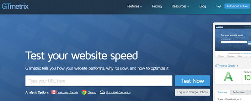 GTMetrix SEO Tool 