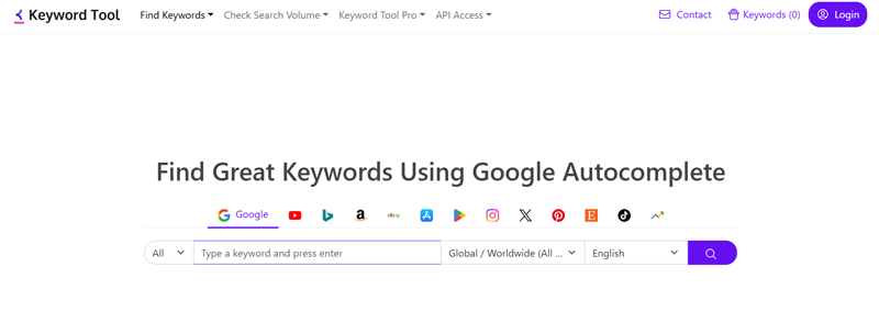 Keyword Tool