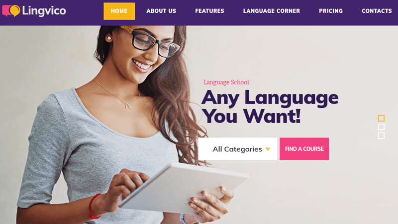 Lingvico LMS WordPress Themes