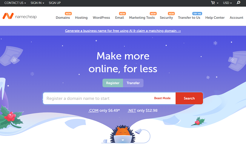 Namecheap Domain Registration