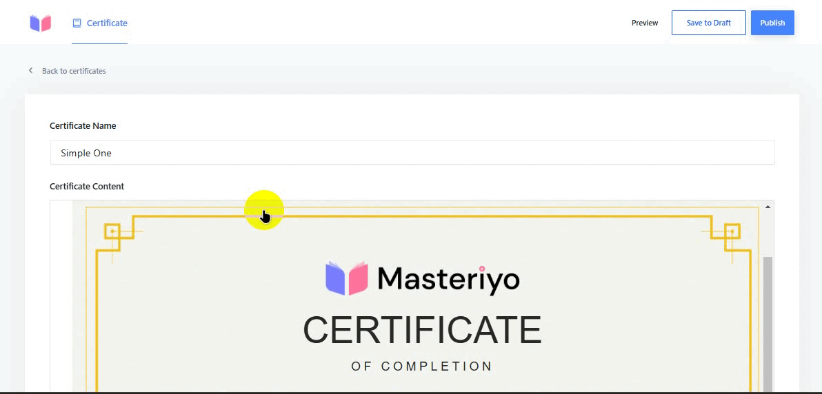 Publish Certificate