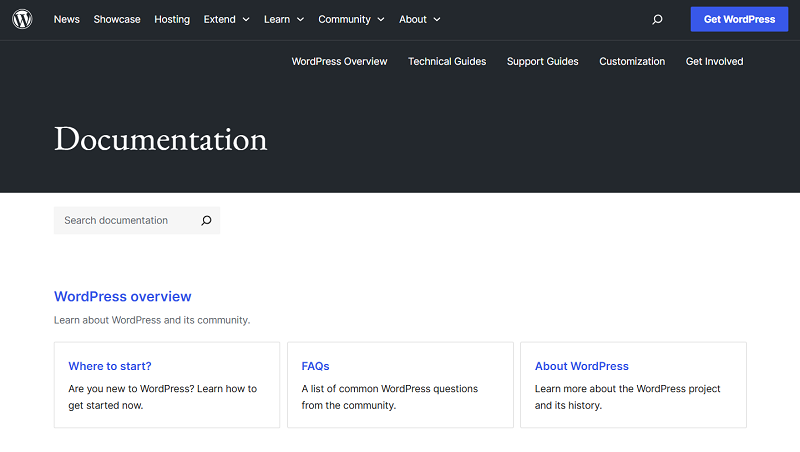 WordPress.org Documentation