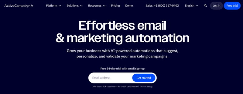 ActiveCampaign eCommerce Marketing Tool