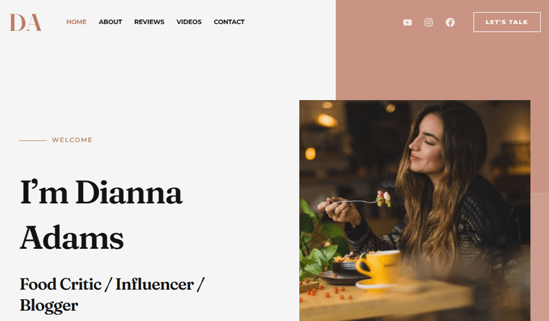 Astra Food Blog Themes