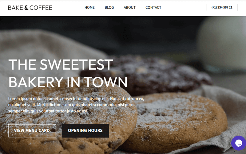 Bakery and Pastry WordPress Theme