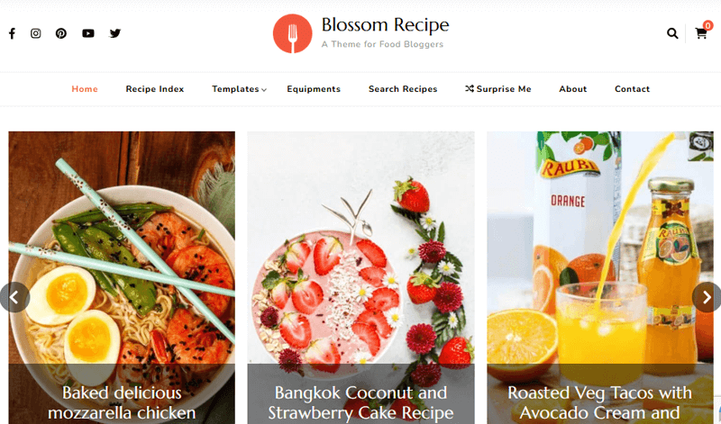 Blossom Recipe WordPress Food Blog Theme