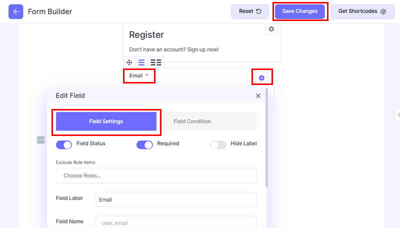 Configure the Registration Form