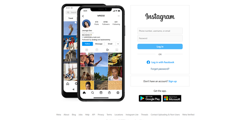 Instagram - Example of Social Media Website 