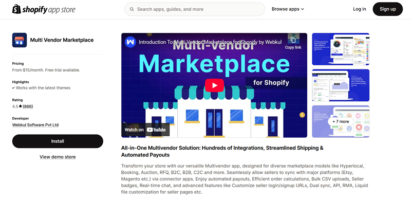 Multivendor Marketplace - eCommerce Platform for Shopify