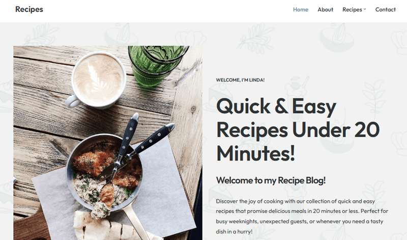 Neve Best WordPress Themes for Food Blogs