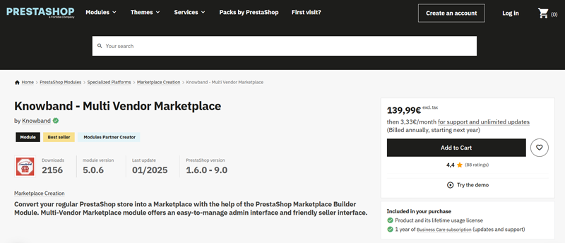 Multi Vendor Marketplace Module for PrestaShop