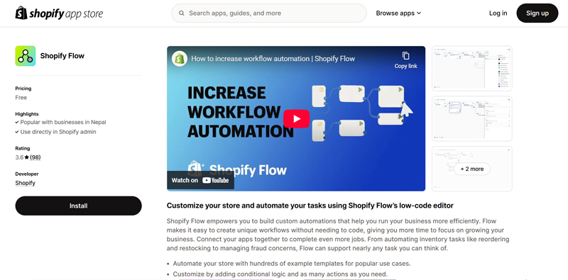 Shopify Flow eCommerce Automation Tool for Shopify