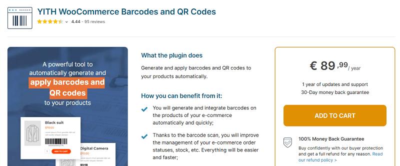 YITH WooCommerce Barcodes and QR Code