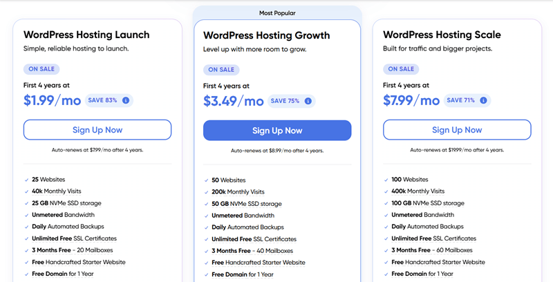 DreamHost Hosting Pricing Plans