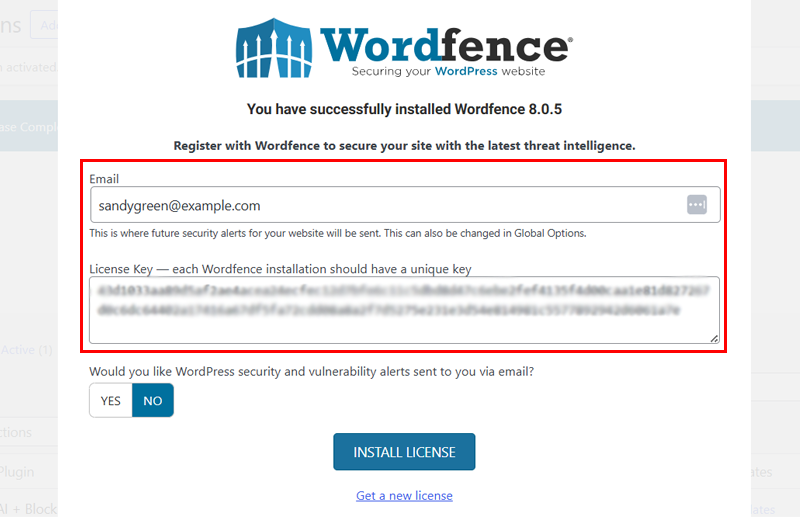 Add License Key and Image